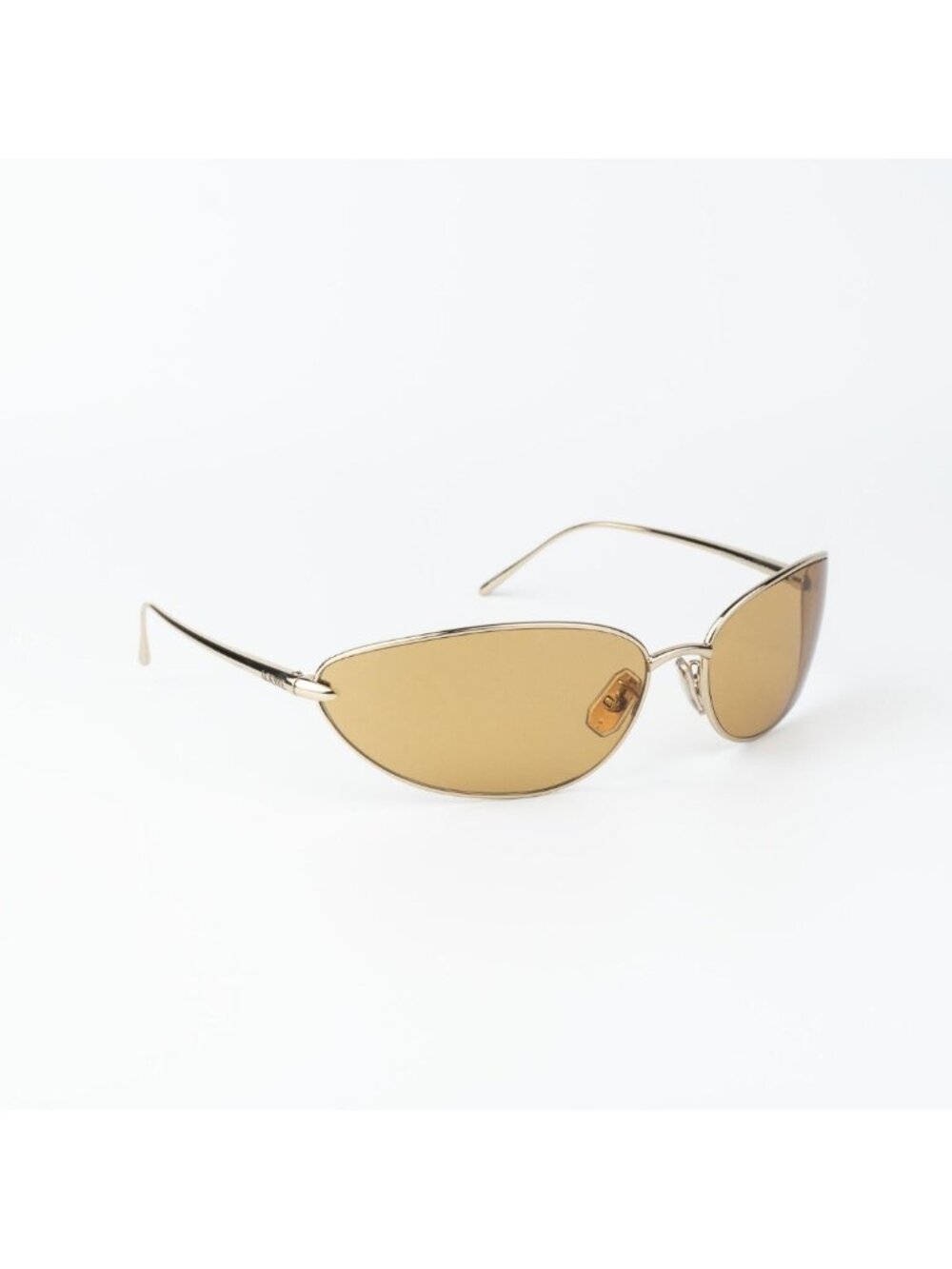 Loewe Women Sunglasses Gold Brown Wraparound LW40164U 32E NEW AUTHENTIC